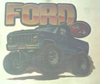 4x4 ford truck bigfoot vintage t-shirt iron-on transfer